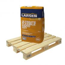 Larsens Pro Ultimate Flexible Rapid Adhesive S2 White 20kg Full Pallet (64 Bag Fork Lift)